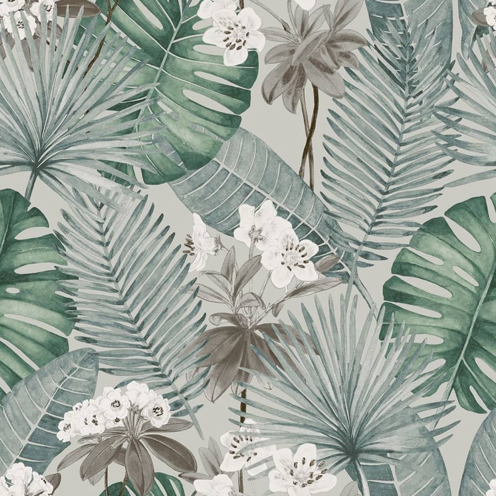DUTCH WALLCOVERINGS Wallpaper Eden, gray and light green