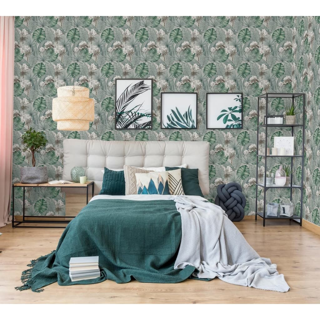 DUTCH WALLCOVERINGS Wallpaper Eden, gray and light green