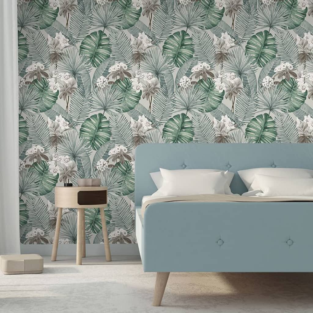 DUTCH WALLCOVERINGS Wallpaper Eden, gray and light green