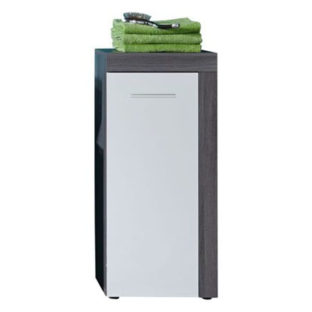 Trendteam White and Smoky Silver "Miami" Floor Storage Cabinet