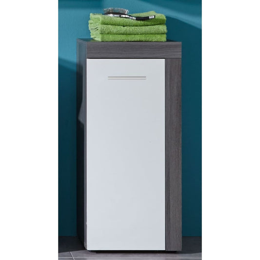 Trendteam White and Smoky Silver "Miami" Floor Storage Cabinet