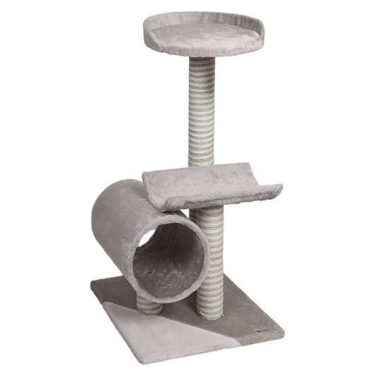 FLAMINGO Scratching set for cats Belly, grey, 40x40x77 cm
