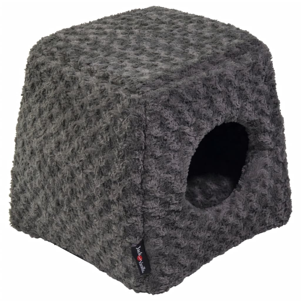 Jack and Vanilla Pet bed Softy S rosette gray 40x40x39 cm
