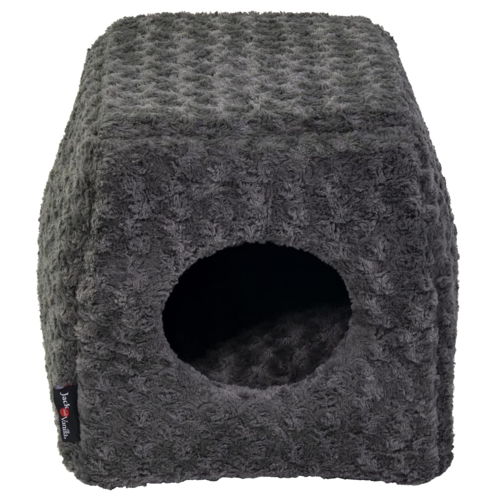 Jack and Vanilla Pet bed Softy S rosette gray 40x40x39 cm