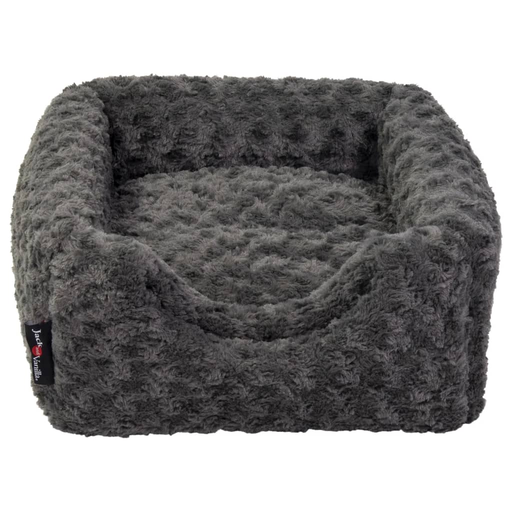 Jack and Vanilla Pet bed Softy S rosette gray 40x40x39 cm