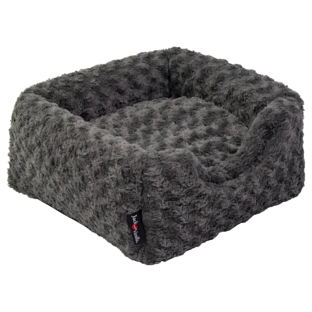 Jack and Vanilla Pet bed Softy S rosette gray 40x40x39 cm