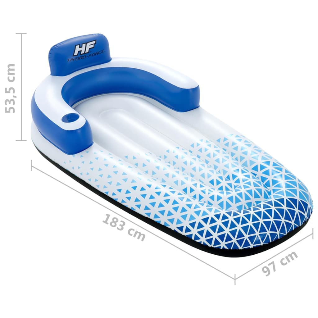 Bestway Floating Sun Lounger Hydro-Force, blue, 183x97 cm