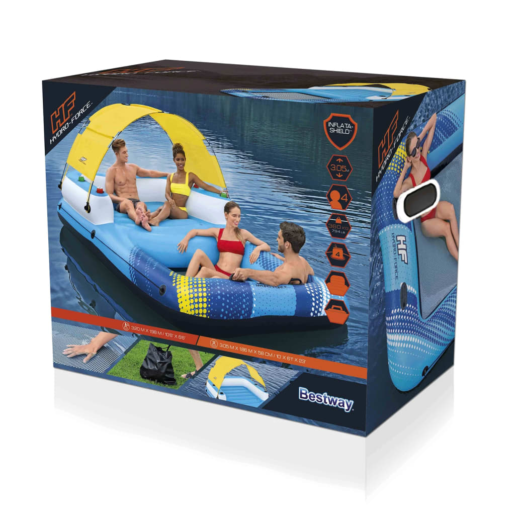 Bestway Floating island Hydro Force, 305x186x58 cm