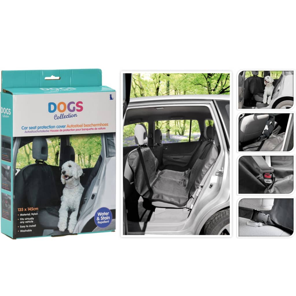 Pets Collection Car seat protection cover for animals, black 135x145 cm