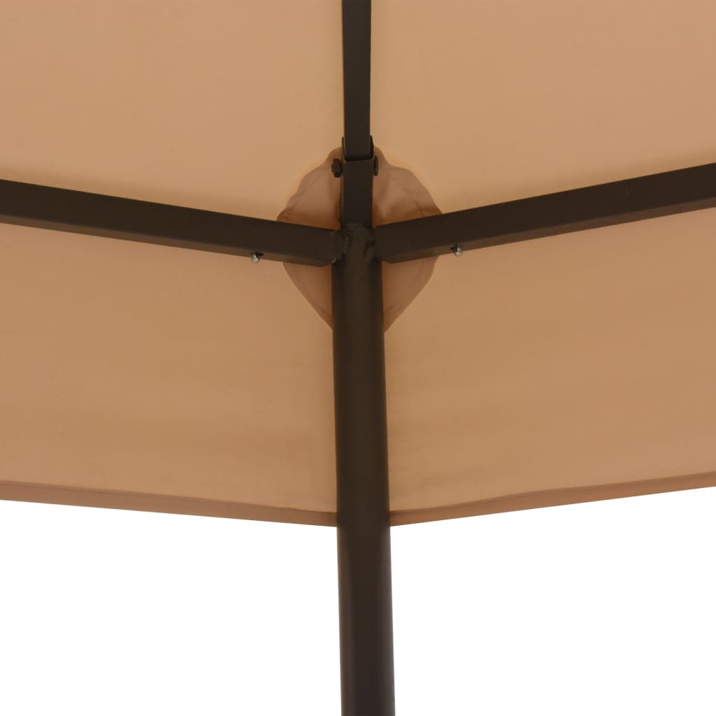 Pavilion marchiză de grădină, cort, hexagonal, 323x265 cm, bej
