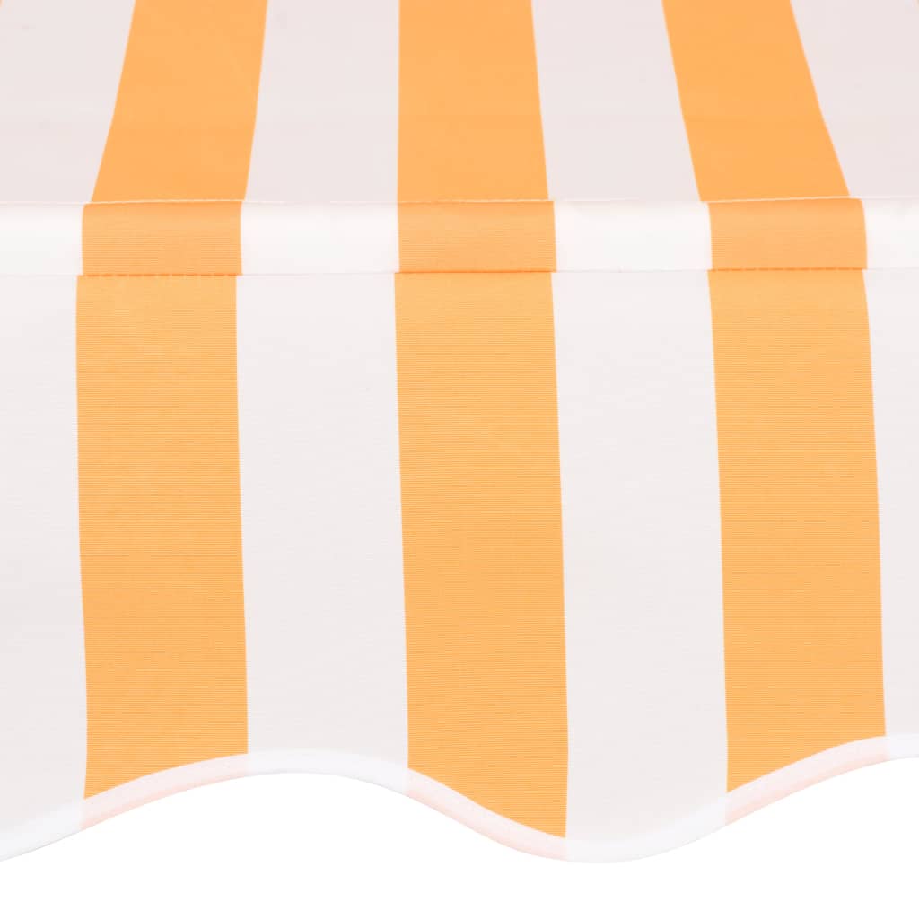 Copertină retractabilă manual, portocaliu și alb, 200cm, dungi
