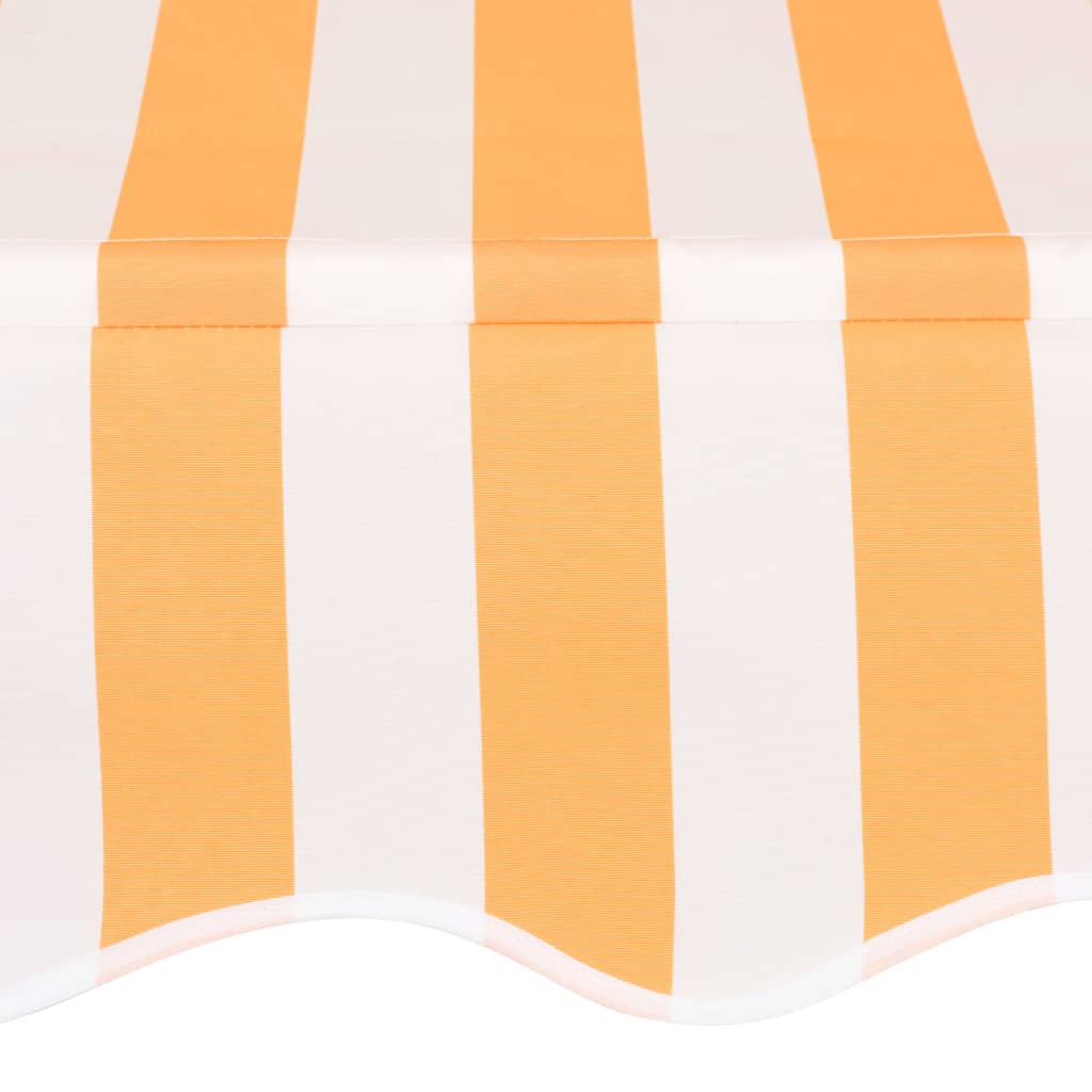 Copertină retractabilă manual, portocaliu și alb, 300 cm, dungi