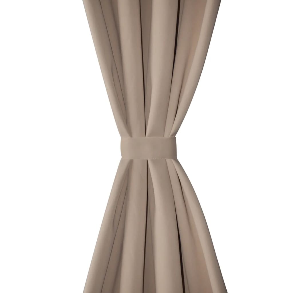 Blackout curtains with metal eyelets, 2 pcs, 135 x 175 cm, cream