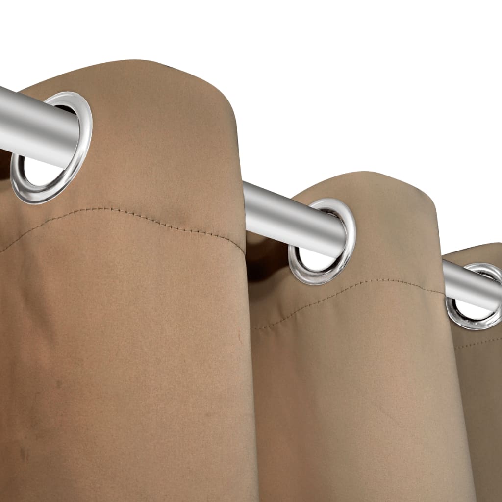 Blackout curtains with metal eyelets, 2 pcs, 135 x 175 cm, cream
