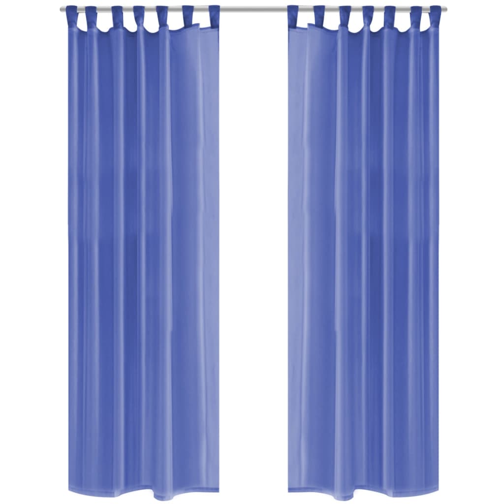 Veil curtains, 2 pcs., 140 x 225 cm, royal blue