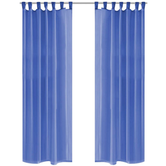 Veil curtains, 2 pcs., 140 x 225 cm, royal blue