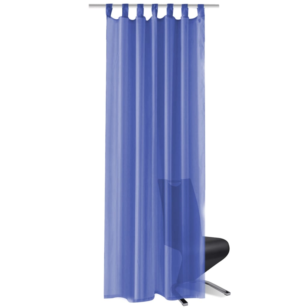 Veil curtains, 2 pcs., 140 x 225 cm, royal blue