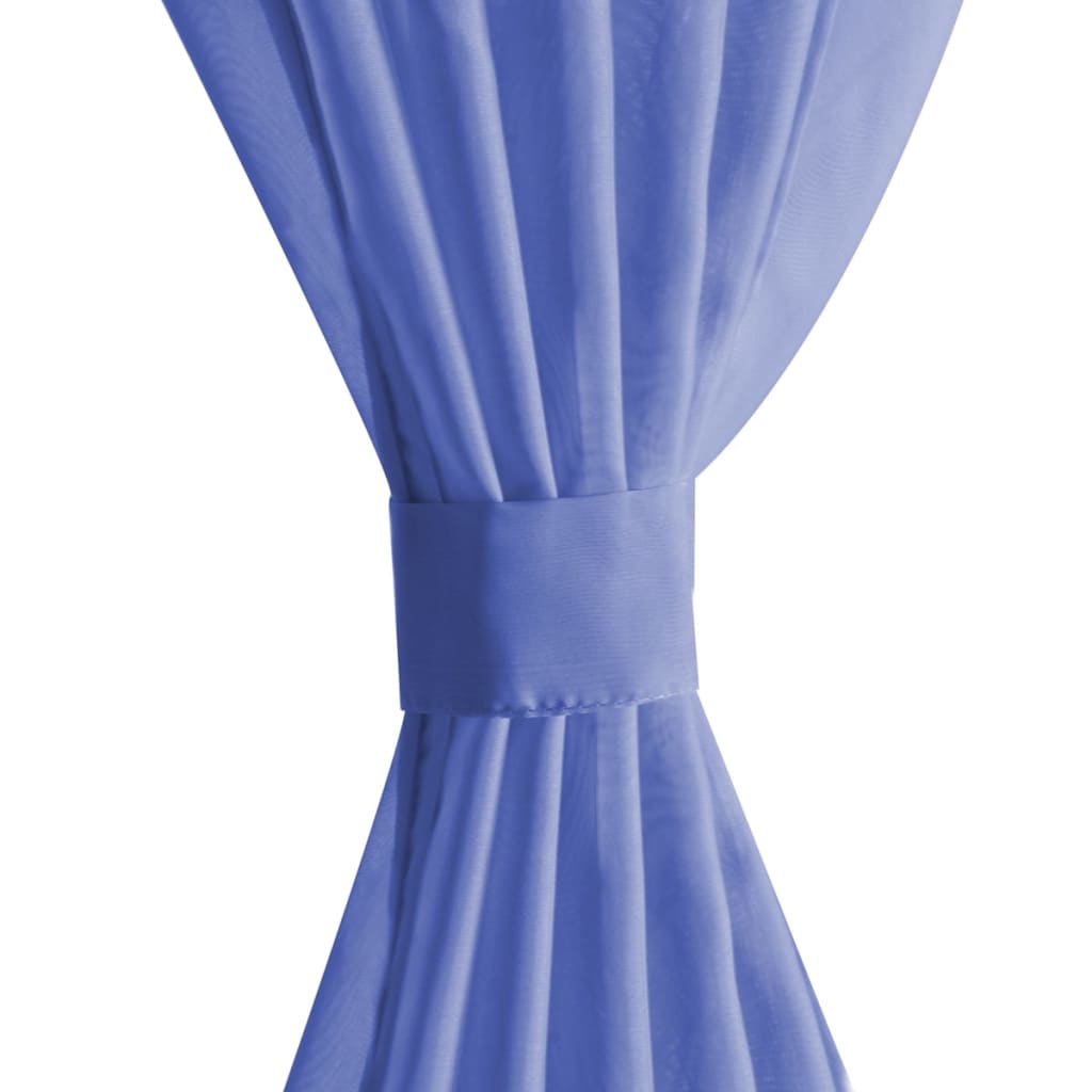 Veil curtains, 2 pcs., 140 x 225 cm, royal blue