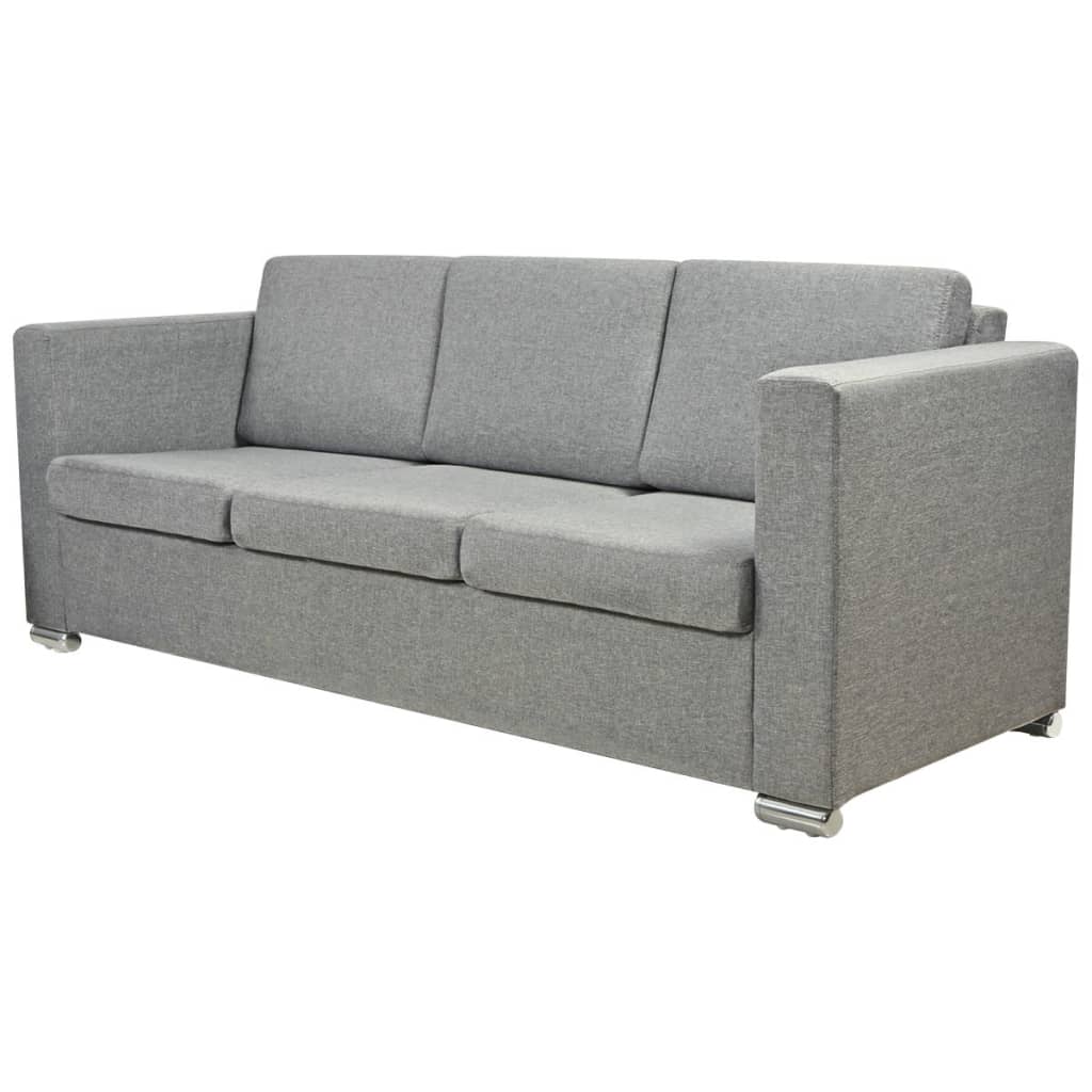 Textile sofa for 3 people, Light grey