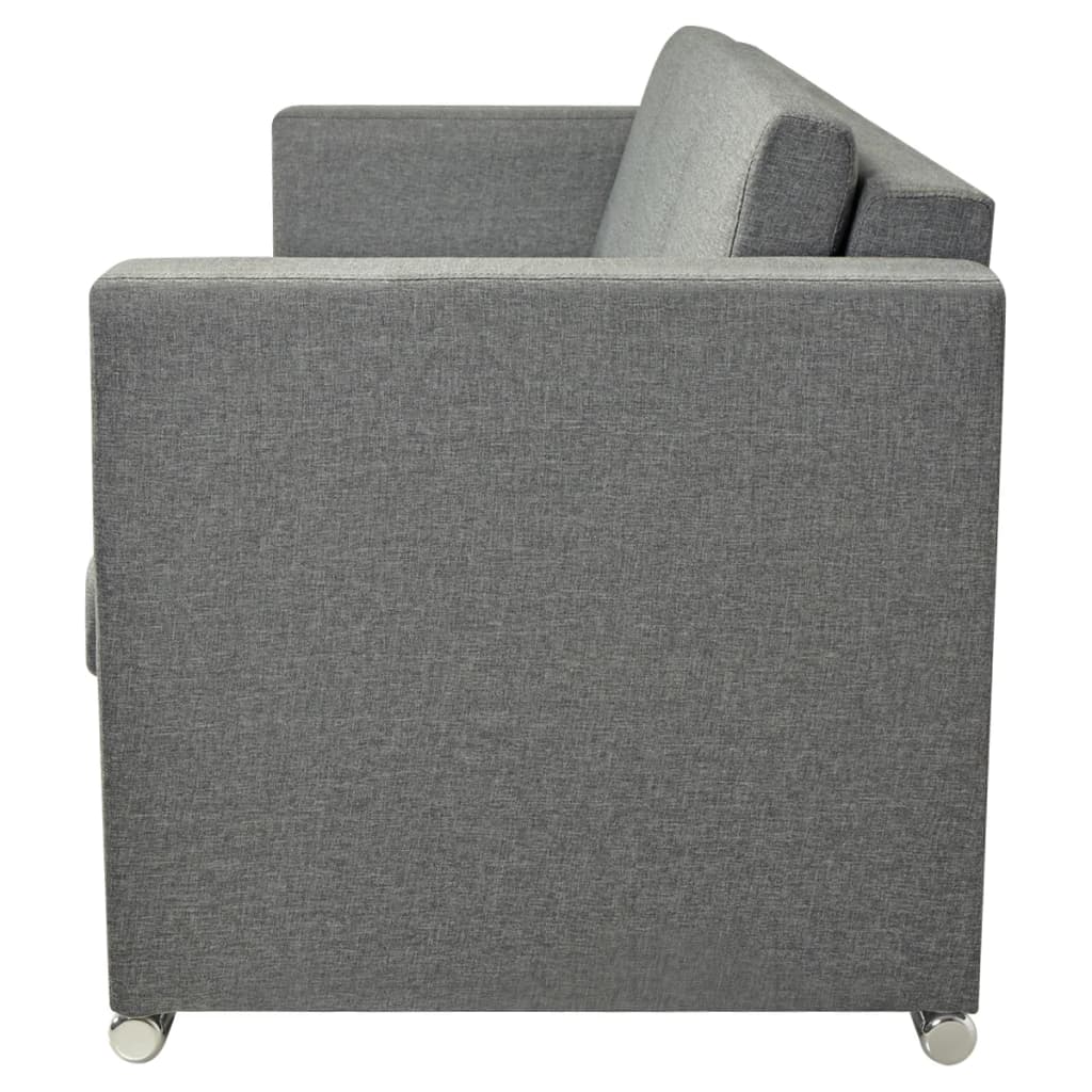 Textile sofa for 3 people, Light grey