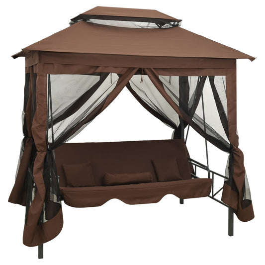 Extendable swing with flag, tan