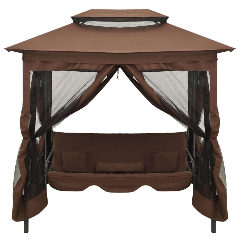 Extendable swing with flag, tan