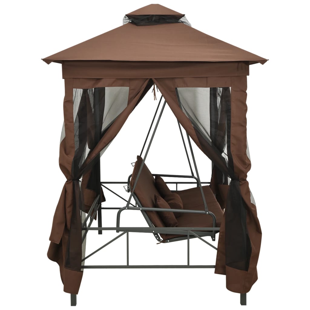 Extendable swing with flag, tan