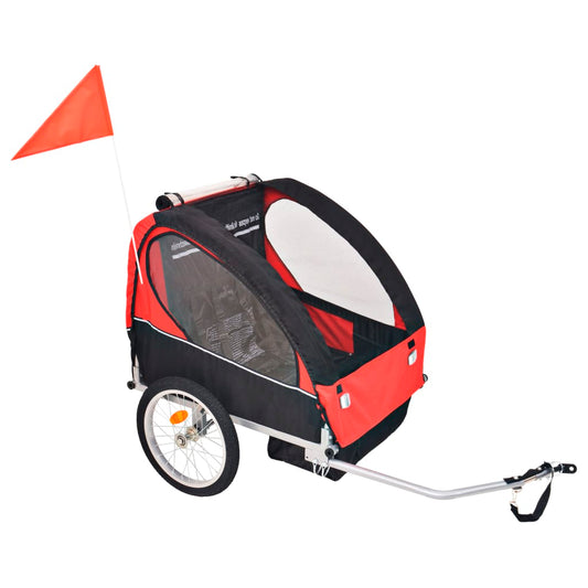 Bicycle trailer, red and black, 30 kg