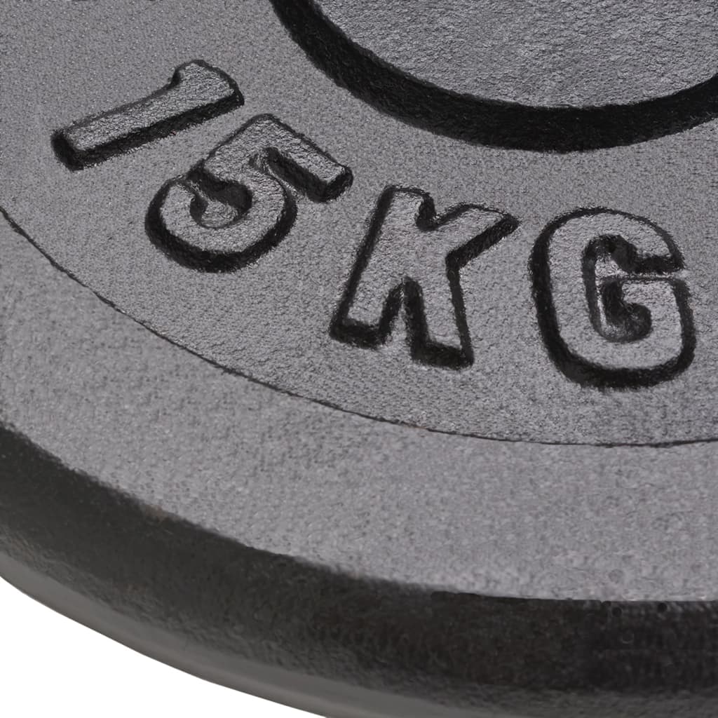 Weight plates, 2 pcs., 2x15 kg, cast iron