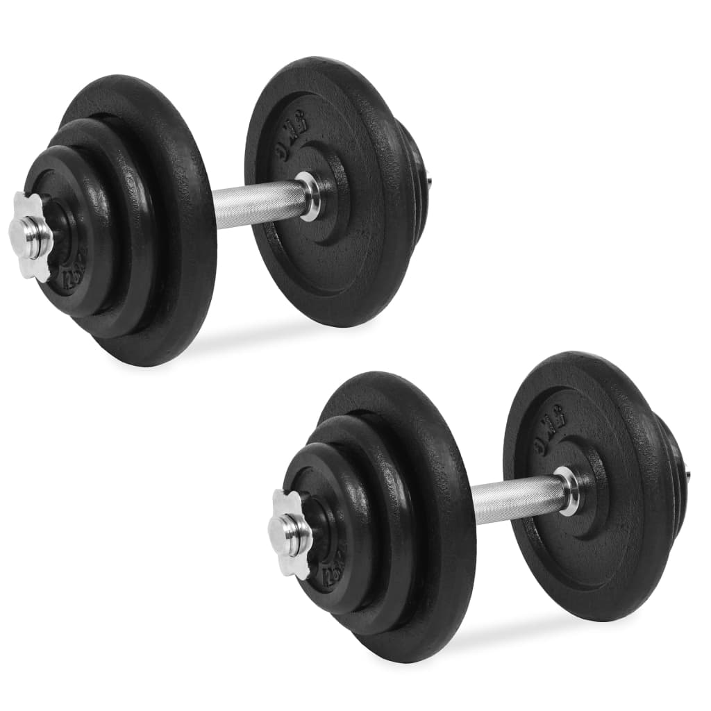 Dumbbell set, 18 pieces, 40 kg, cast iron