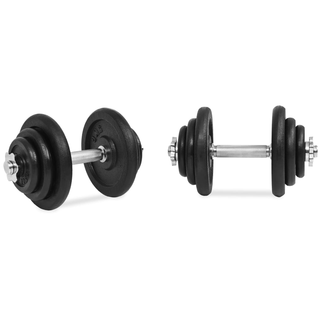 Dumbbell set, 18 pieces, 40 kg, cast iron