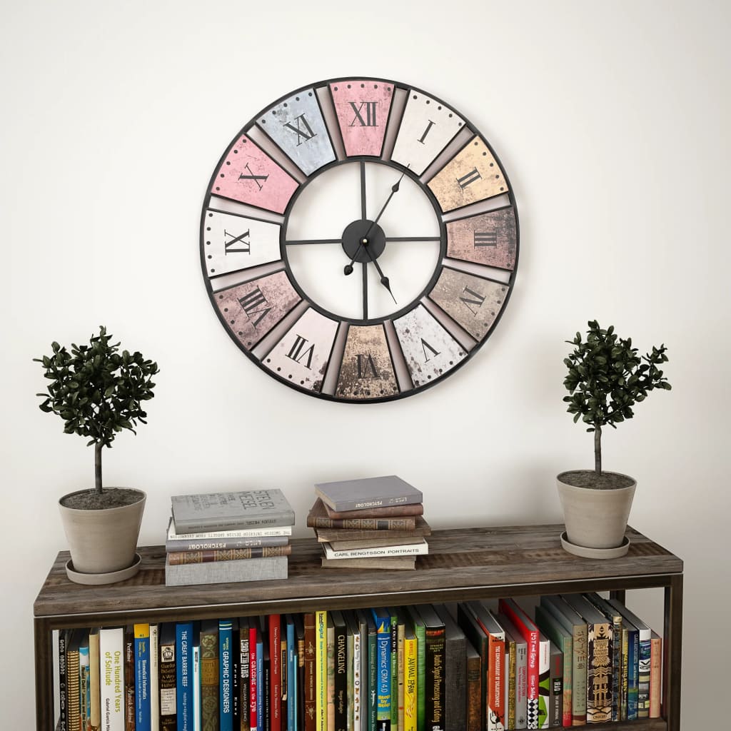 Vintage wall clock, 60 cm, with quartz movement, XXL