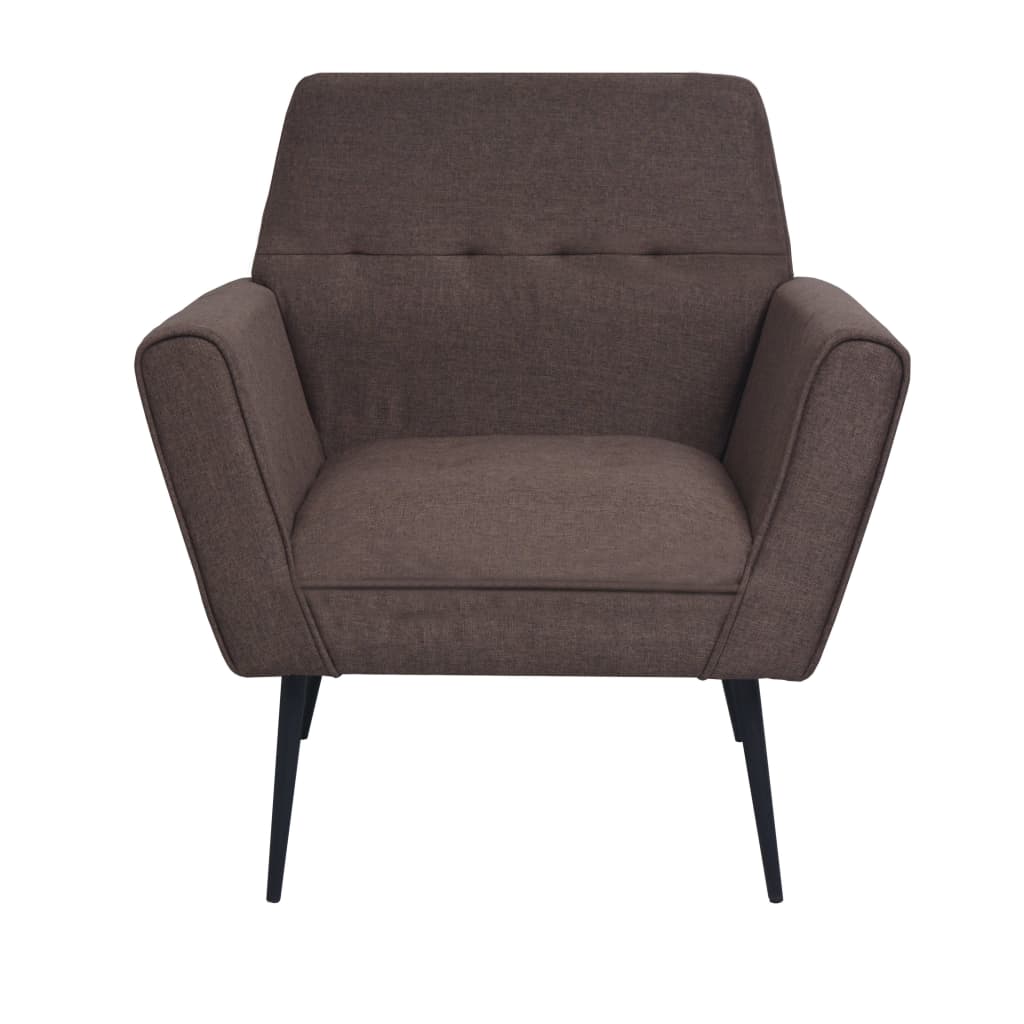 Fotoliu, maro, oțel și material textil