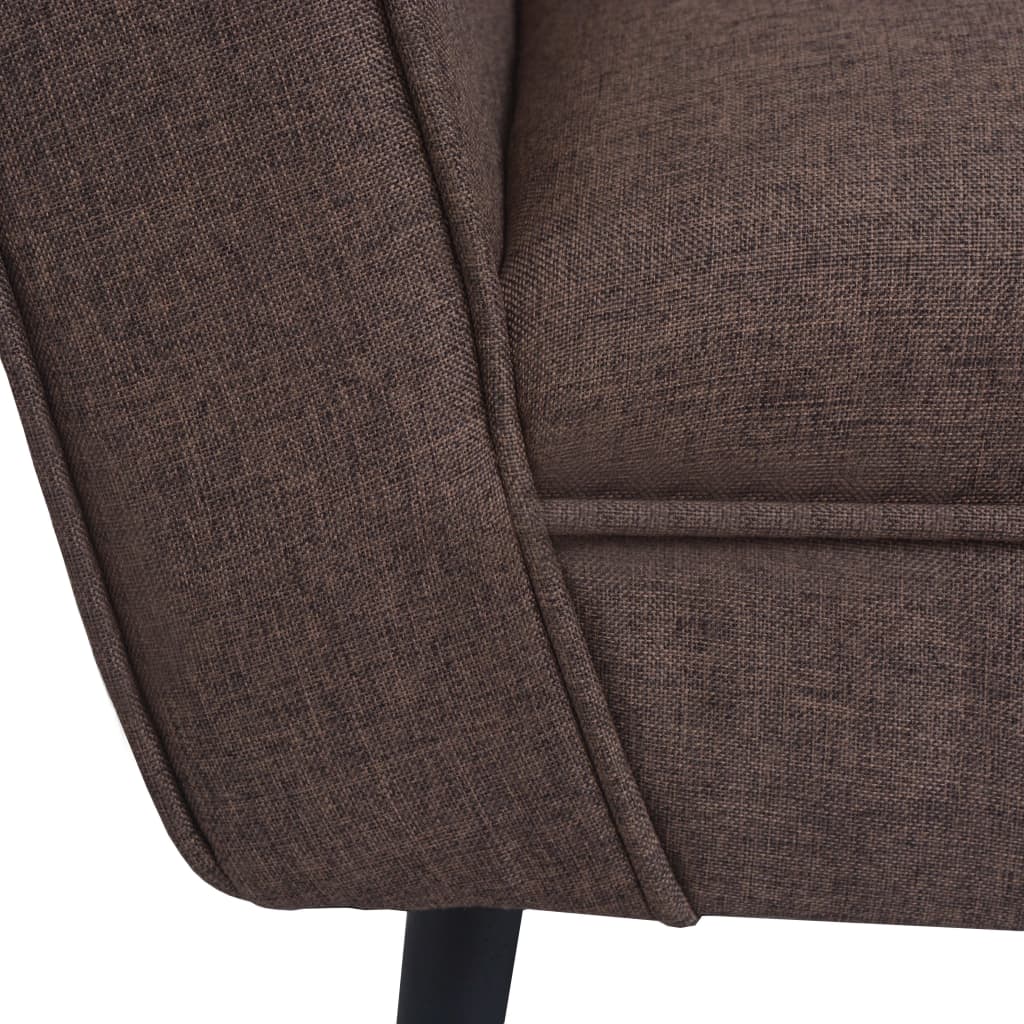 Fotoliu, maro, oțel și material textil