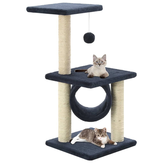 Cat set, sisal rope poles, navy blue, 65 cm