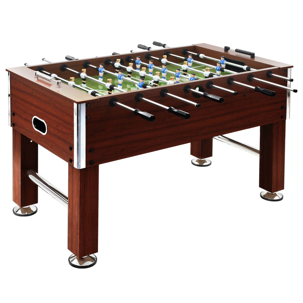 Football table, brown, 140 x 74.5 x 87.5 cm, steel, 60 kg,