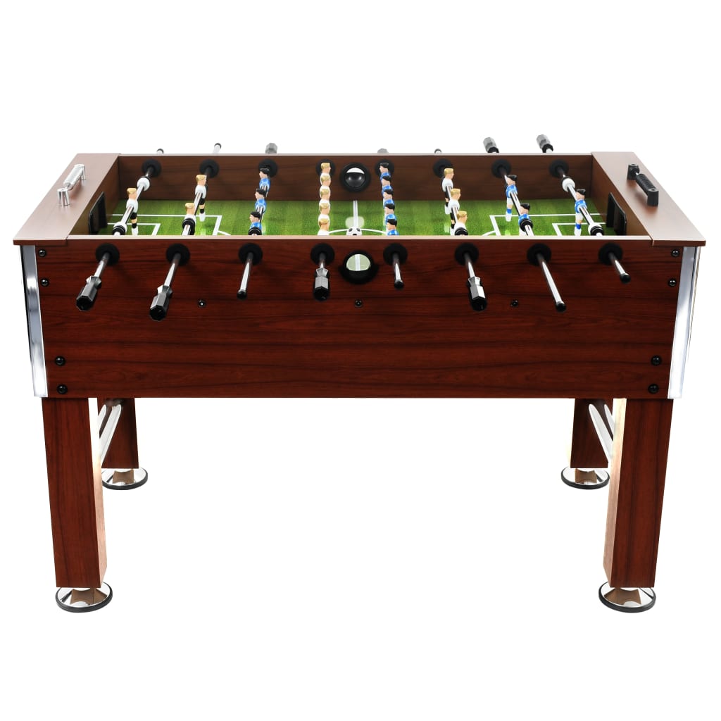 Football table, brown, 140 x 74.5 x 87.5 cm, steel, 60 kg,