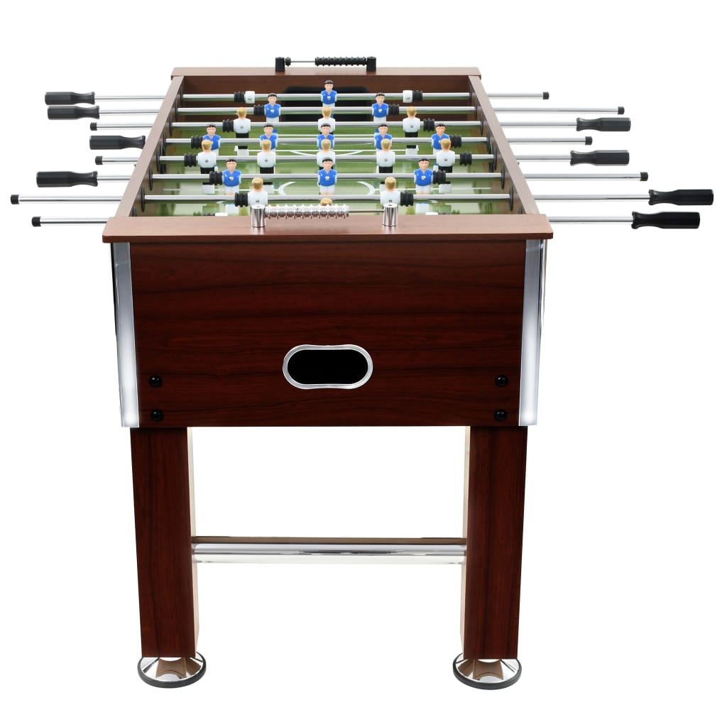 Football table, brown, 140 x 74.5 x 87.5 cm, steel, 60 kg,