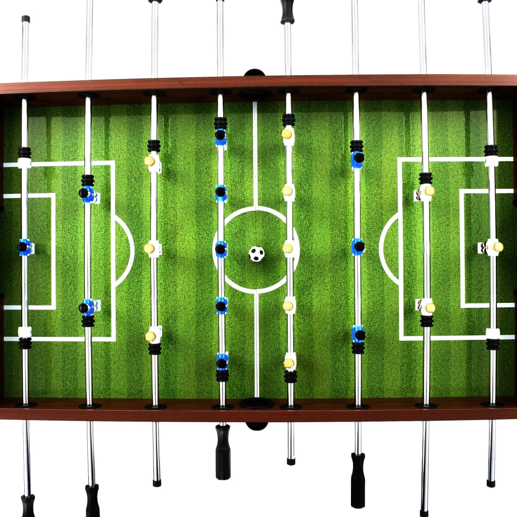 Football table, brown, 140 x 74.5 x 87.5 cm, steel, 60 kg,