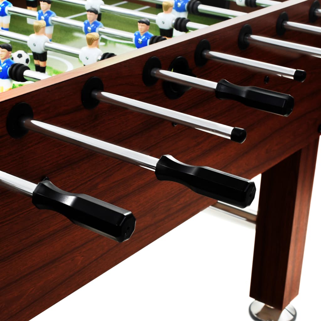 Football table, brown, 140 x 74.5 x 87.5 cm, steel, 60 kg,