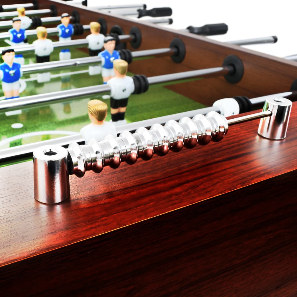 Football table, brown, 140 x 74.5 x 87.5 cm, steel, 60 kg,