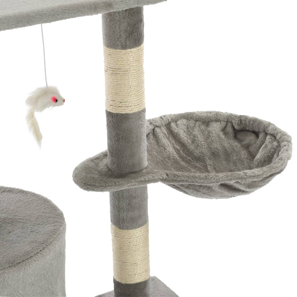 Set of cats with poles made of sisal rope, 138 cm, gray