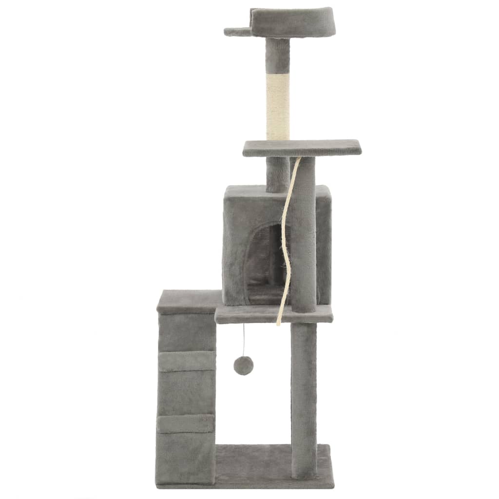 Set of cats, posts with sisal rope, 120 cm, gray