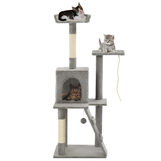 Set of cats, posts with sisal rope, 120 cm, gray