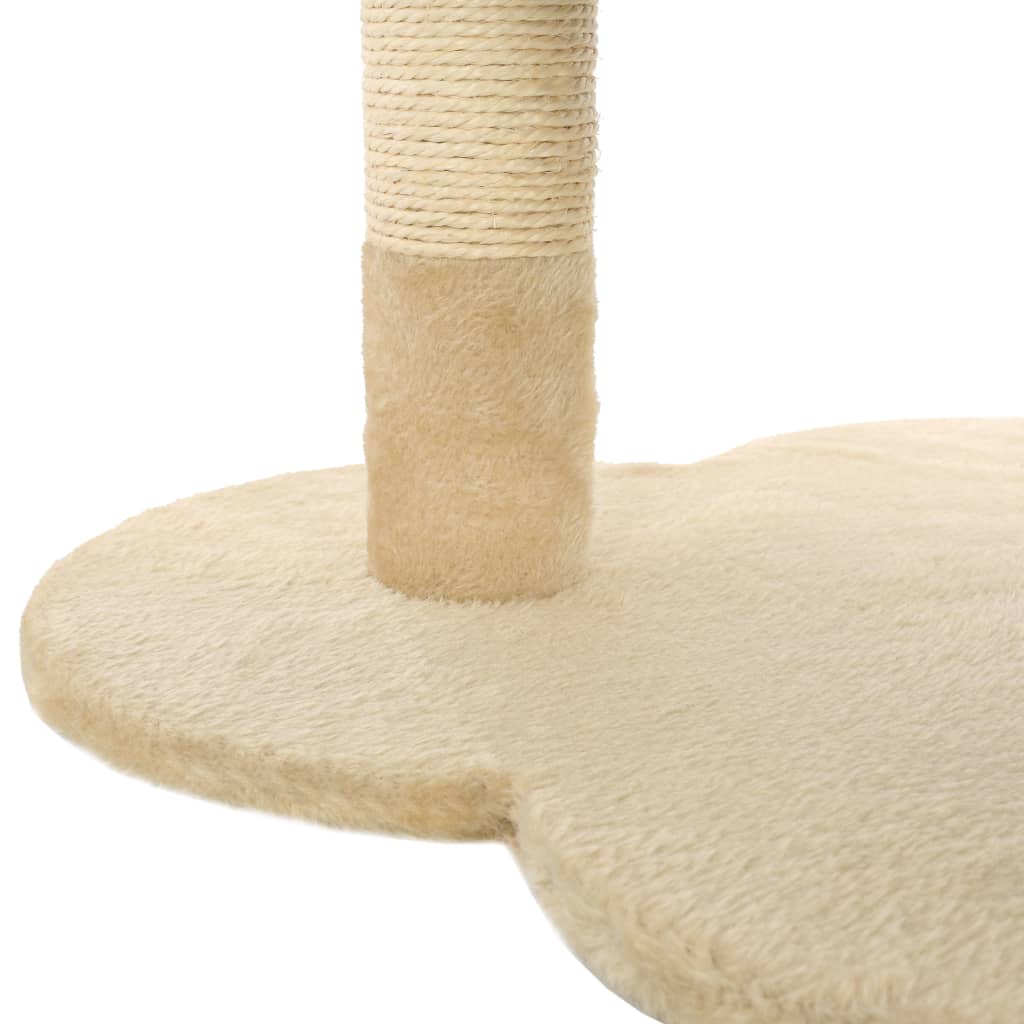 Ansamblu pisici cu stâlpi funie sisal, 50 cm, bej și maro