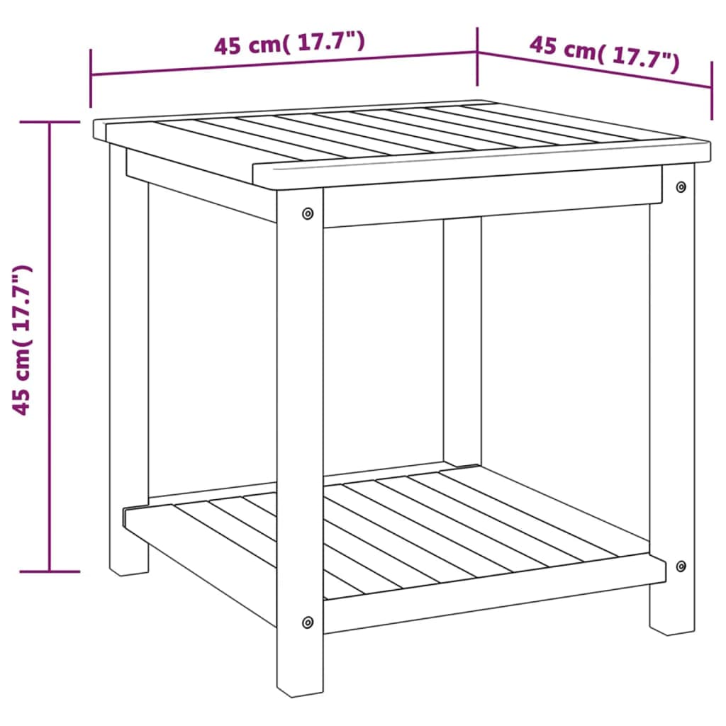 Side table, 45x45x45 cm, solid acacia wood