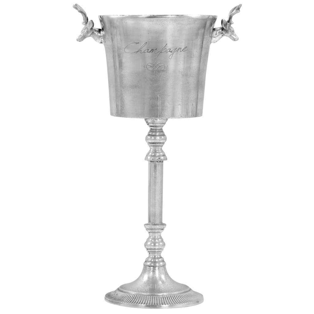 Champagne shaker, silver, 39 x 29 x 71 cm, aluminum