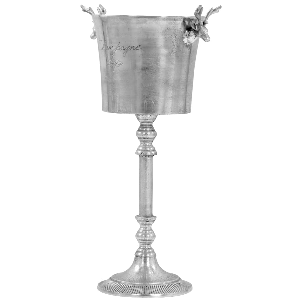 Champagne shaker, silver, 39 x 29 x 71 cm, aluminum