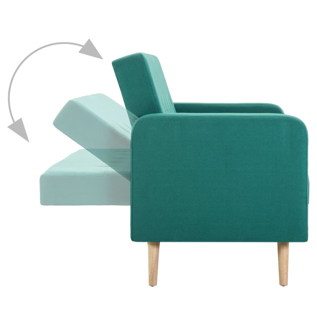 Canapea din material textil verde