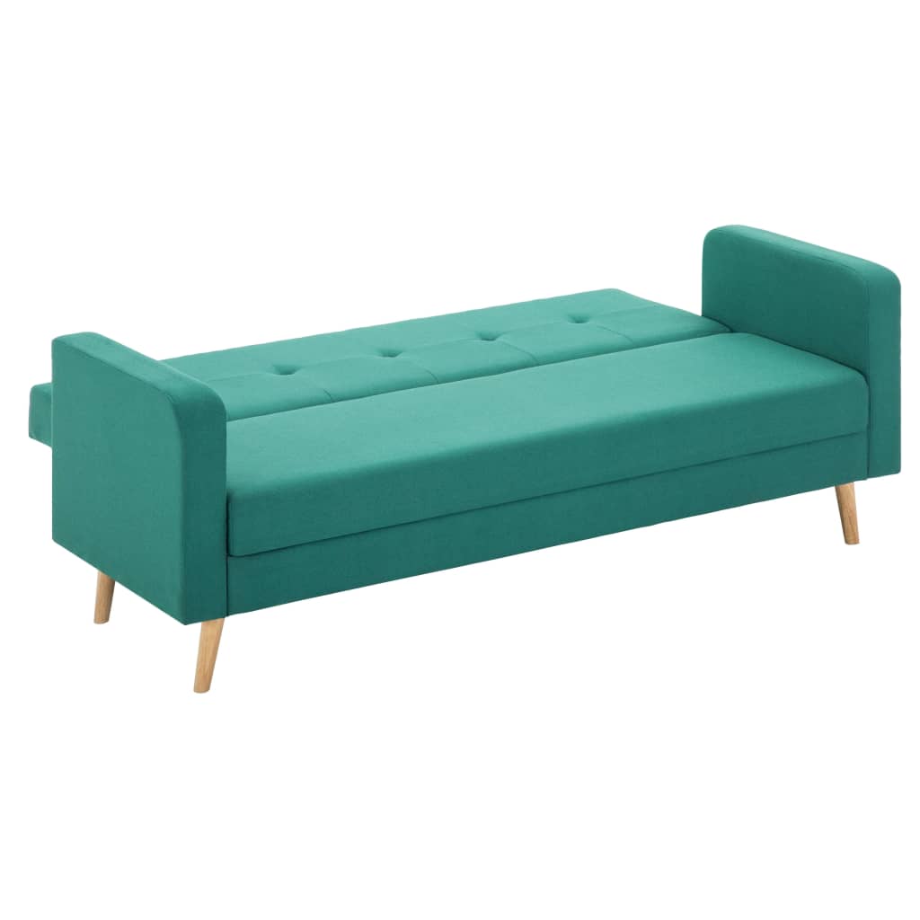 Canapea din material textil verde